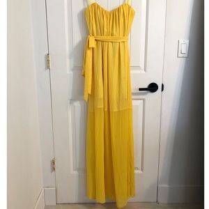 bcbg draped chiffon maxi dress